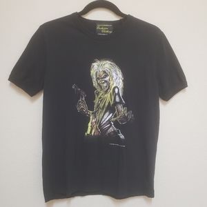 MOVING MUST GO Iron Maiden- Distressed Grungy band Tee
